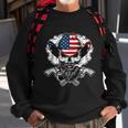 Cool Sugar Skull Cowboy Hat American Flag 4Th Of July Sweatshirt Gifts for Old Men