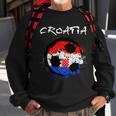 Croatia Soccer Ball Flag Sweatshirt Gifts for Old Men