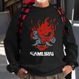 Cyberpunk Cyborg Samurai Sweatshirt Gifts for Old Men