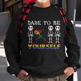 Dare To Be Yourself Skeleton Lgbt Gay Pride Lesbian Bisexual Ally Quote Sweatshirt Gifts for Old Men