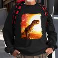 Desert Sun Galaxy Trex Dinosaur Sweatshirt Gifts for Old Men