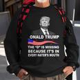 Donald Trump The D Is Missing In Haters Mouth Tshirt Sweatshirt Gifts for Old Men