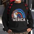 Eagle Mullet 4Th Of July Rainbow Usa American Flag Merica Gift Sweatshirt Gifts for Old Men