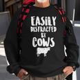 Easily Distracted By Cows Tshirt Sweatshirt Gifts for Old Men