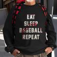 Eat Sleep Baseball Repeat Gift Baseball Player Fan Funny Gift Sweatshirt Gifts for Old Men