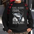 Eat Sleep Fish Repeat Tshirt Sweatshirt Gifts for Old Men