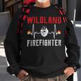 Firefighter Wildland Firefighter Fire Rescue Department Heartbeat Line V2 Sweatshirt Gifts for Old Men