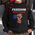 Freedom Matters Fist American Flag Sweatshirt Gifts for Old Men