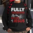 Fully Vaccinated By The Blood Of Jesus Lion God Christian Tshirt Sweatshirt Gifts for Old Men