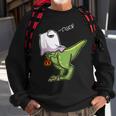 Funny Dinosaur Dressed As Halloween Ghost For Trick Or Treat Sweatshirt Gifts for Old Men
