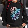 Funny Jesus Way Truth And Life Christian Bible Sweatshirt Gifts for Old Men