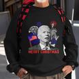 Funny Joe Biden Happy Christmas In July Usa Flag V2 Sweatshirt Gifts for Old Men