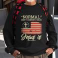 Funny Normal Isnt Coming Back But Jesus Is Revelation Sweatshirt Gifts for Old Men