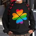 Gay Pride Flag Shamrock Lgbt St Patricks Day Parade Graphic Design Printed Casual Daily Basic Sweatshirt Gifts for Old Men