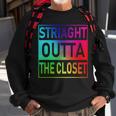 Gay Pride Straight Outta The Closet Tshirt Sweatshirt Gifts for Old Men