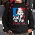 Grab Em Cat Funny Pro Trump Tshirt Sweatshirt Gifts for Old Men