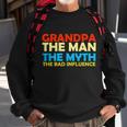 Grandpa The Man The Myth The Bad Influence Tshirt Sweatshirt Gifts for Old Men