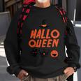 Hallo Queen Witch Hat Pumpkin Cat Halloween Quote Sweatshirt Gifts for Old Men