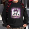 Halloween Spooky Mama Bleached Messy Bun V2 Sweatshirt Gifts for Old Men