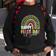 Happy First Day Of School Teacher Back To School Rainbow Sweatshirt Gifts for Old Men