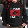 I Survived Covid19 Distressed Sweatshirt Gifts for Old Men