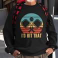 Id Hit That Funny Pickleball Retro Tshirt Sweatshirt Gifts for Old Men