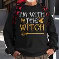 Im With The Witch Funny Halloween Costume Couples Sweatshirt Gifts for Old Men