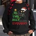 Is This Jolly Enough Black Cat Merry Christmas Cat Halloween Sweatshirt Gifts for Old Men