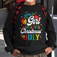 Just A Girl Who Loves Christmas In July Women Girl Beach Sweatshirt Gifts for Old Men