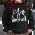 Just Married Ring Logo Sweatshirt Gifts for Old Men