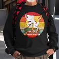Kawaii Ramen Cat Japanese Neko Noodle Funny Vintage Anime V3 Men Women Sweatshirt Graphic Print Unisex Gifts for Old Men
