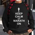 Keep Calm Marathon On Sweatshirt Gifts for Old Men