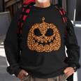 Leopard Jack O Lantern Pumpkin Halloween Print Lazy Costume Sweatshirt Gifts for Old Men