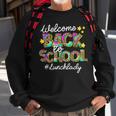 Leopard Welcome Back To School Lunch Lady Life Sweatshirt Gifts for Old Men