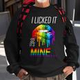 Lgbt I Licked It So Its Mine Gay Pride Lips Tshirt Sweatshirt Gifts for Old Men