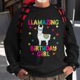 Llama Birthday Party Llamazing Gift Girl Rainbow Hearts Gift Sweatshirt Gifts for Old Men
