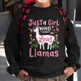 Llama Just A Girl Who Loves Llamas Llama Lover Gift Sweatshirt Gifts for Old Men