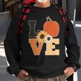 Love Autumn Floral Pumpkin Fall Season Graphic Design Printed Casual Daily Basic Sweatshirt Gifts for Old Men