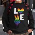 Love Heart Peace Lgbt Gay Pride Lesbian Bisexual Ally Quote Sweatshirt Gifts for Old Men