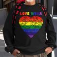 Love Wins Heart Sweatshirt Gifts for Old Men