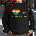 Lovely Lgbt Gay Pride Heartbeat Lesbian Gays Love Is Love Cool Gift Sweatshirt Gifts for Old Men