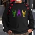 Mardi Gras Crawfish Jester Hat Bead Tee New Orleans Gifts Sweatshirt Gifts for Old Men