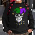 Mardi Gras Skull Jester Hat Sweatshirt Gifts for Old Men
