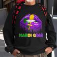 Mardi Gras Sparkle Lips Sweatshirt Gifts for Old Men