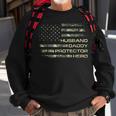 Mens Husband Daddy Protector Hero Fathers Day Flag Gift V2 Sweatshirt Gifts for Old Men