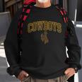 Mens Wyoming Cowboys Apparel Cowboys Arch & Logo Sweatshirt Gifts for Old Men