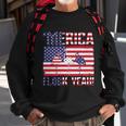 Merica Flamingo Usa Flag 4Th Of July Flock Yeah Graphic Plus Size Shirt Sweatshirt Gifts for Old Men