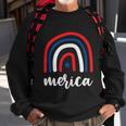 Merica Rainbows 4Th Of July Usa Flag Plus Size Graphic Tee For Men Women Family Sweatshirt Gifts for Old Men