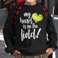 My Heart Is On The Field Baseball Player Sweatshirt Gifts for Old Men