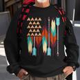 Native American Flag Feathers And Arrows Sweatshirt Gifts for Old Men